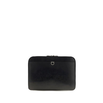 Ferragamo Black Calf Leather Shoulder Bag
