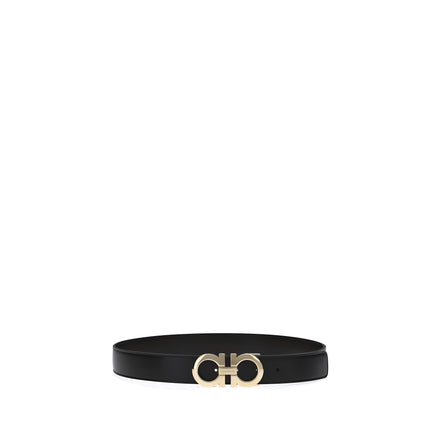 Ferragamo Black Calf Leather Regular Belt