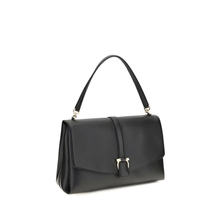 Ferragamo Black Calf Leather Shoulder Bag