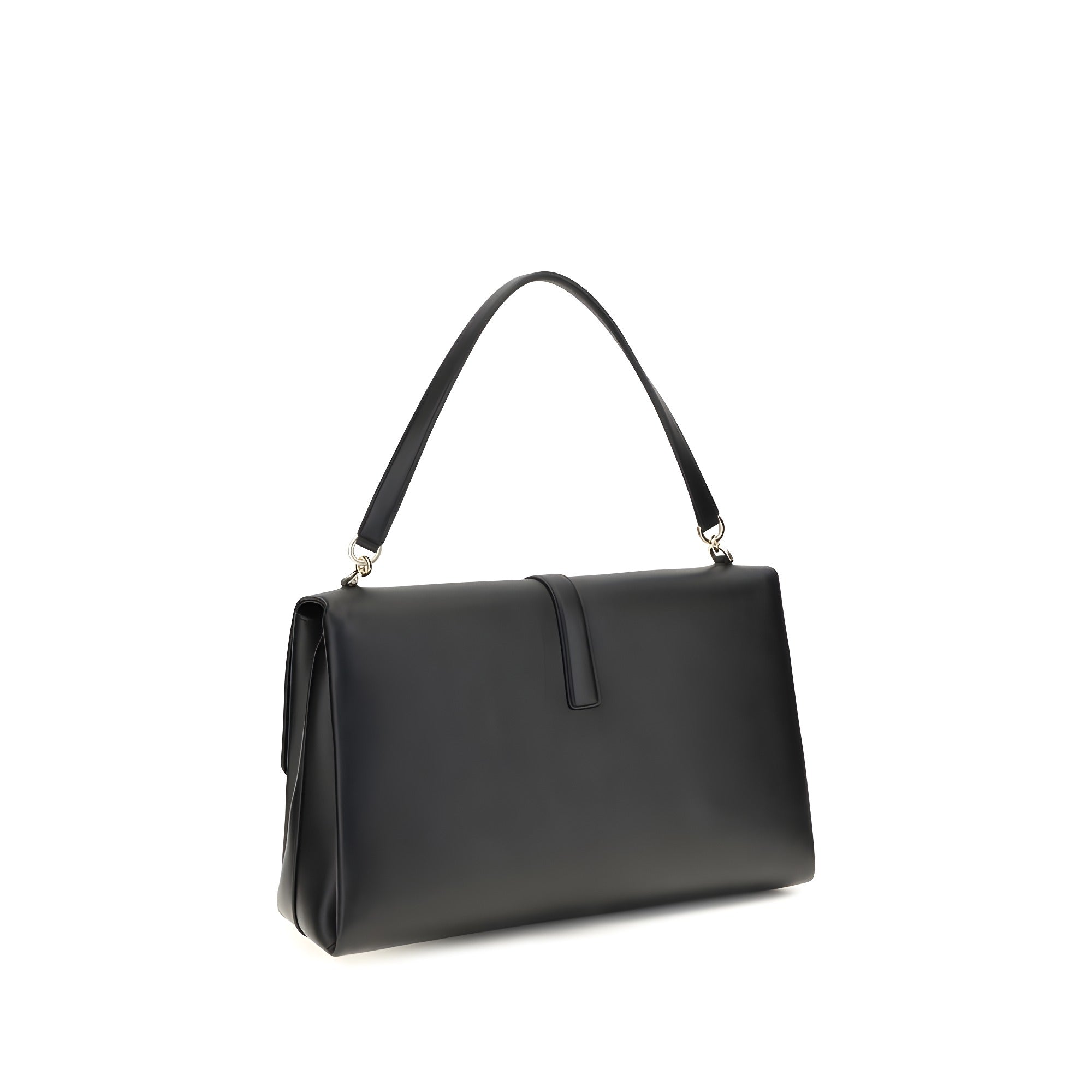 Ferragamo Black Calf Leather Shoulder Bag