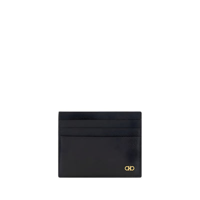 Ferragamo Black Calf Leather Wallet