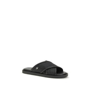 Ferragamo Black Flat Sandals