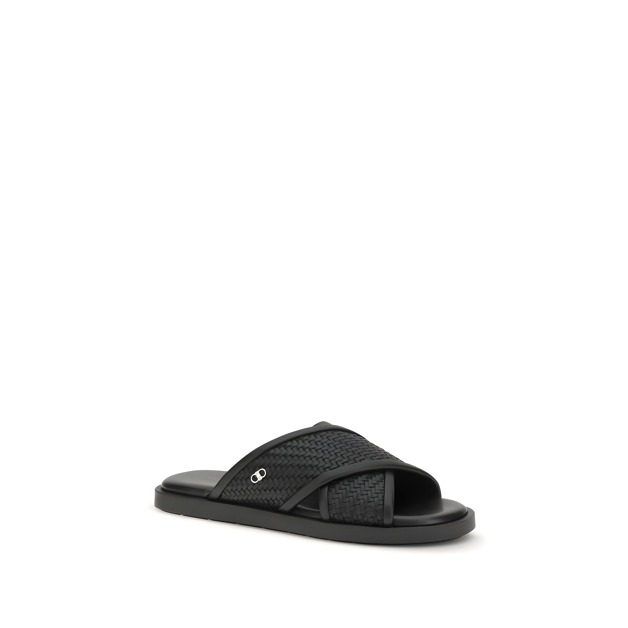 Ferragamo Black Flat Sandals