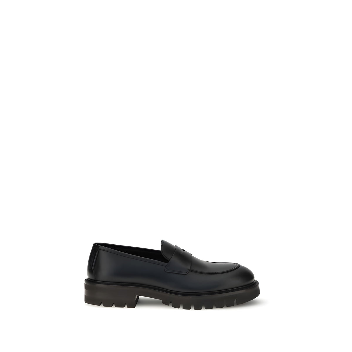 Ferragamo Black Slip-On Loafers