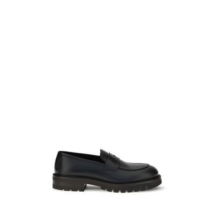 Ferragamo Black Slip-On Loafers
