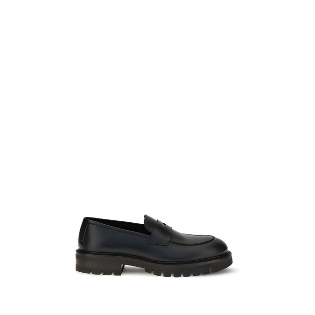 Ferragamo Black Slip-On Loafers