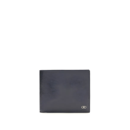 Ferragamo Blue Calf Leather Wallet