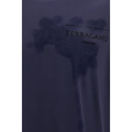 Ferragamo Blue Cotton T-Shirt