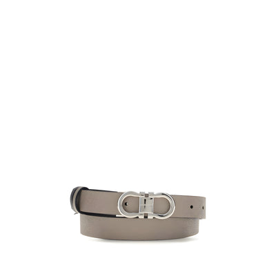 Ferragamo Gray Leather Belt