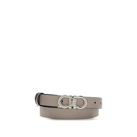 Ferragamo Gray Leather Belt