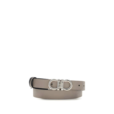 Ferragamo Gray Leather Belt