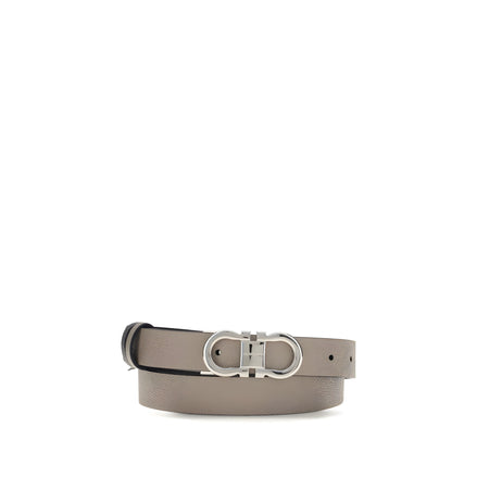 Ferragamo Gray Leather Belt