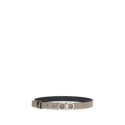 Ferragamo Gray Leather Belt