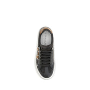 Ferragamo Gray Suede Leather Low Top Sneakers