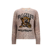 Ganni Beige Wool Sweatshirt