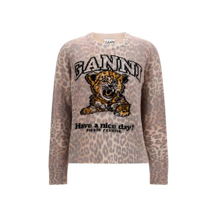 Ganni Beige Wool Sweatshirt