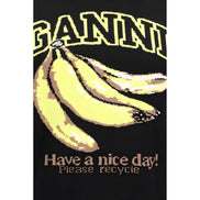 Ganni Black Cotton Sweatshirt