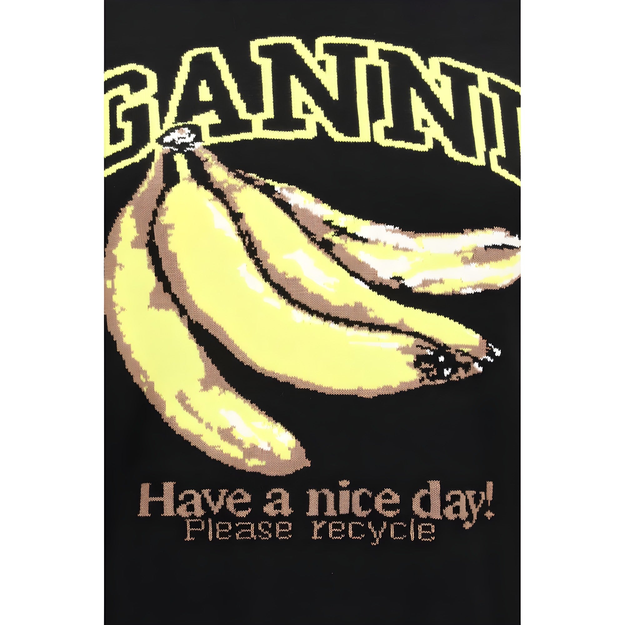 Ganni Black Cotton Sweatshirt