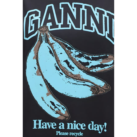 Ganni Black Cotton T-Shirt