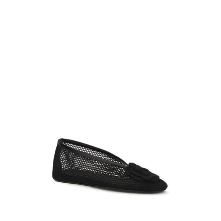 Ganni Black Ballet Flats