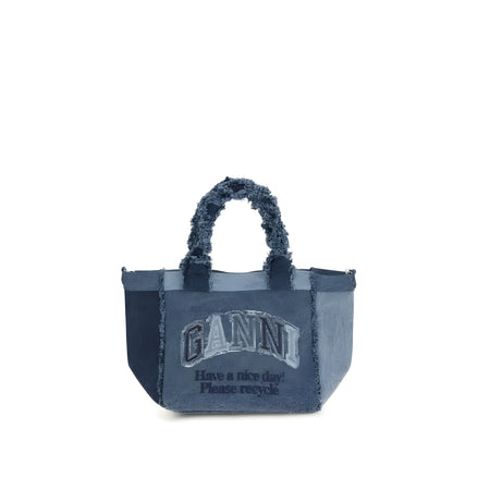 Ganni Blue Cotton Handbag
