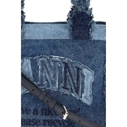 Ganni Blue Cotton Handbag
