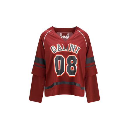 Ganni Bordeaux Sweatshirt