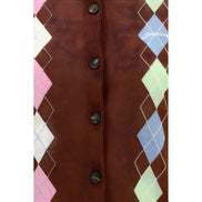 Ganni Brown Cotton Cardigan