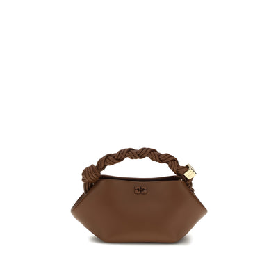 Ganni Brown Recycled Leather Shoulder Bag
