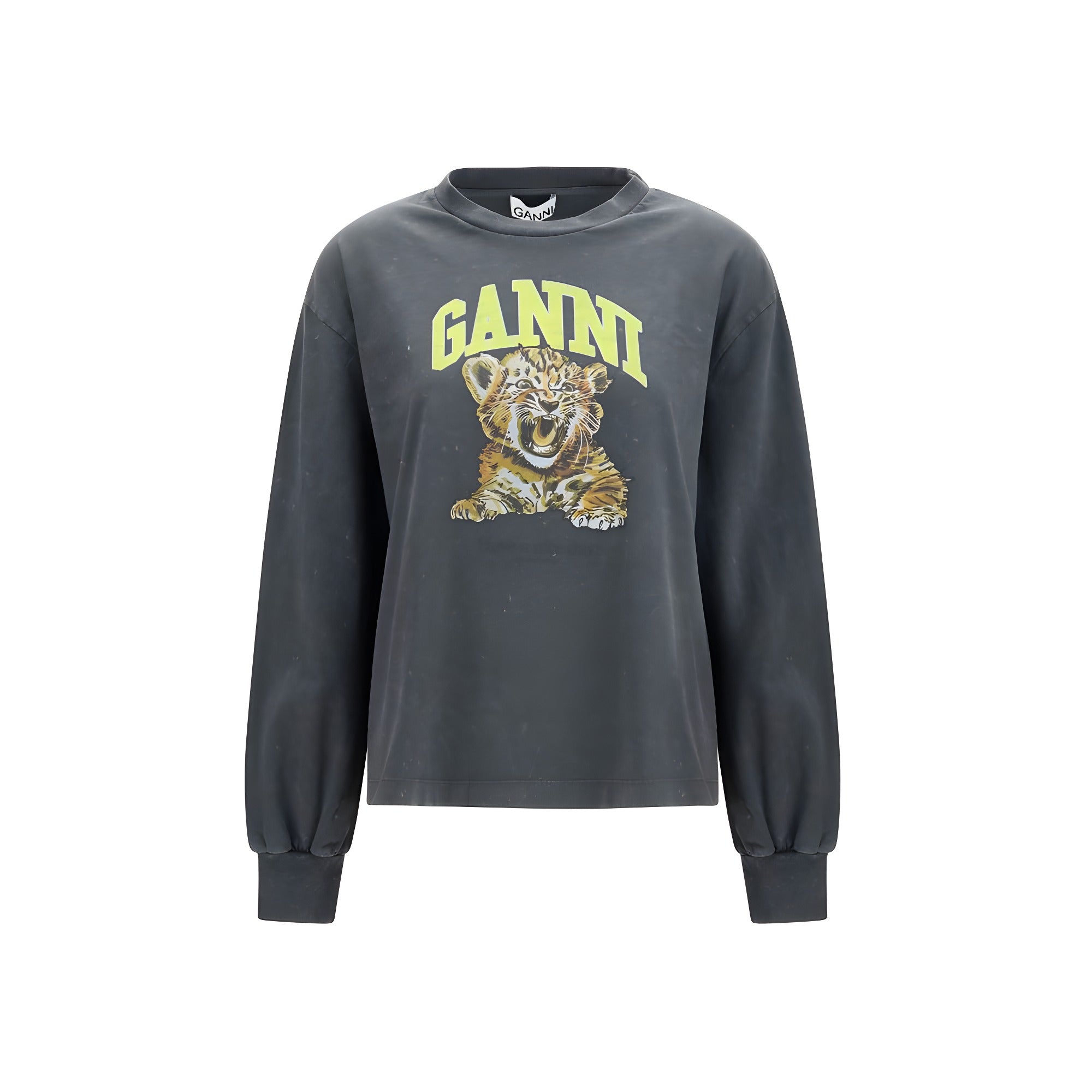Ganni Gray Cotton Sweatshirt
