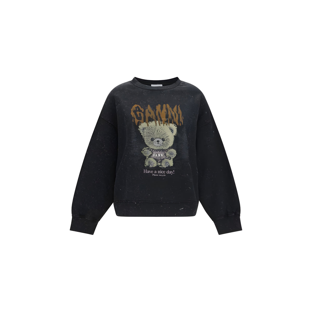 Ganni Gray Cotton Sweatshirt