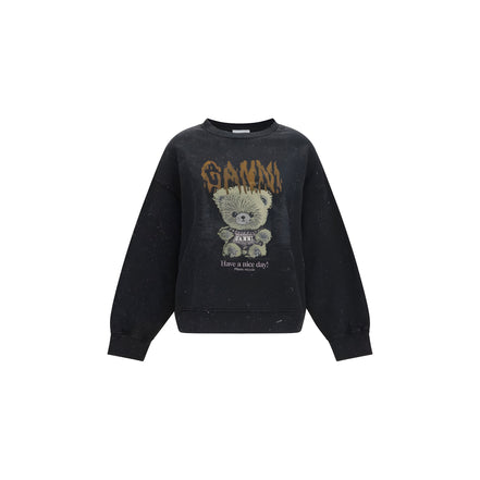 Ganni Gray Cotton Sweatshirt