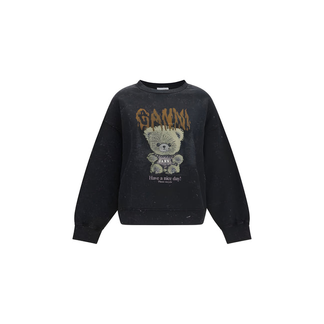 Ganni Gray Cotton Sweatshirt