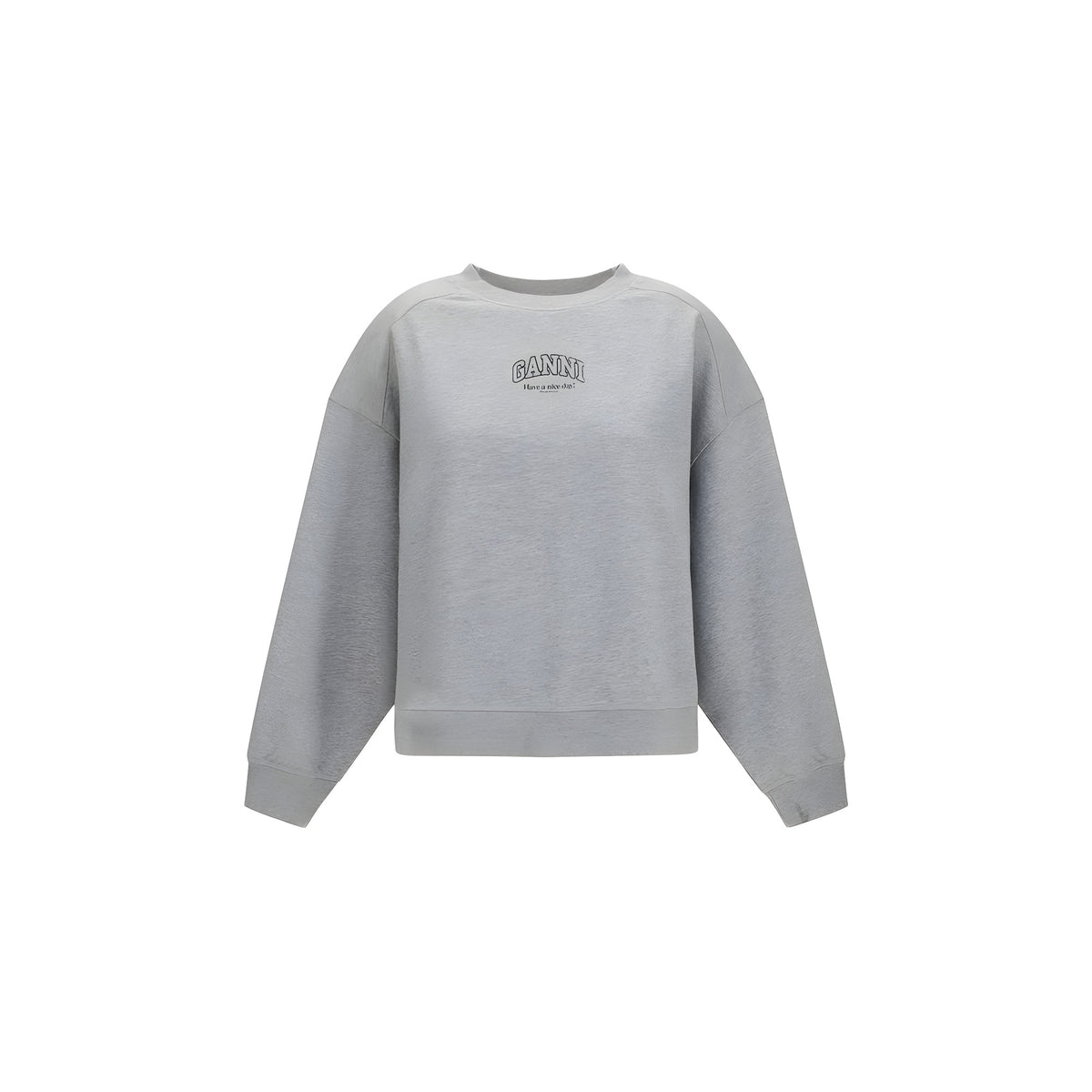 Ganni Gray Cotton Sweatshirt