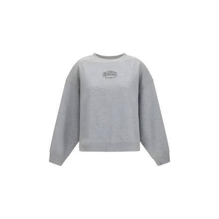 Ganni Gray Cotton Sweatshirt