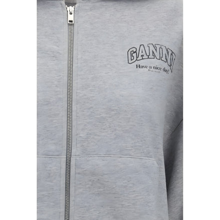Ganni Gray Cotton Sweatshirt