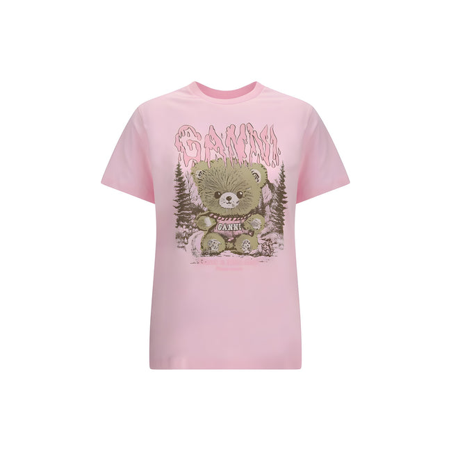 Ganni Multicolor Cotton T-Shirt