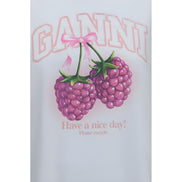 Ganni White Cotton T-Shirt
