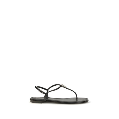 Giuseppe Zanotti Black Flat Sandals