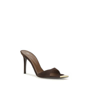 Giuseppe Zanotti Black Calf Leather Stiletto Heel Sandals