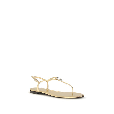 Giuseppe Zanotti Gold Flat Sandals