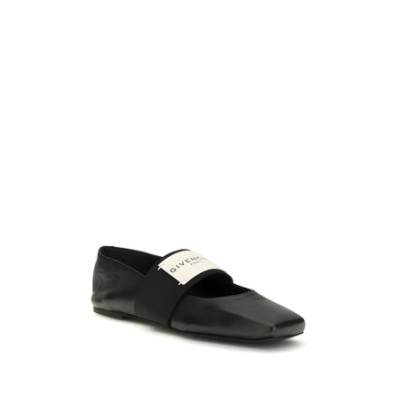 Givenchy Black Lamb Leather Ballet Flats