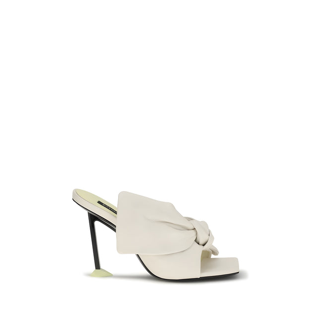 Givenchy White Lamb Mules