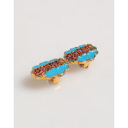 Dolce & Gabbana Gold Brass BOOM Cartoon Crystal Clip-On