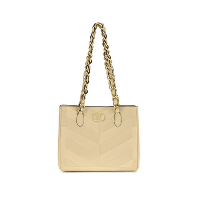 Valentino Garavani Gold Leather Shoulder Bag