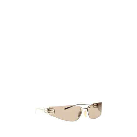 Lunettes de soleil Balenciaga en métal doré