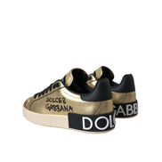 Dolce & Gabbana Gold Portofino Sneakers