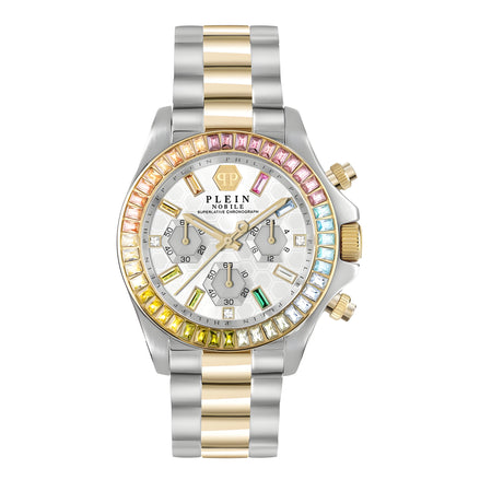 Montre Philipp Plein en acier inoxydable doré avec bracelet