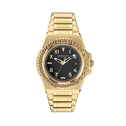 Montre habillée Versace en acier inoxydable doré