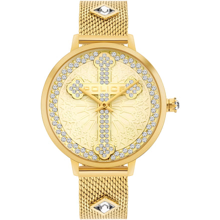 Montre habillée en acier inoxydable doré Police